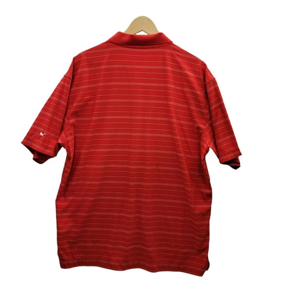 Nike Golf Fit Dry Men's Large Red White Stripes 256650-612 - Picture 2 of 6